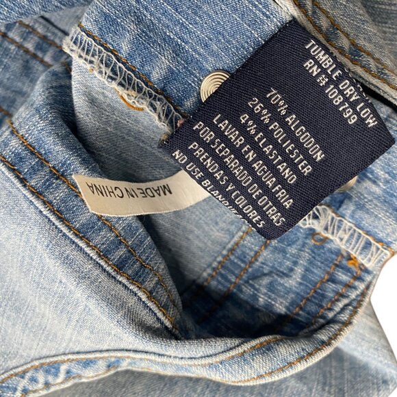 Cest Toi Womens L Stretch Denim Overalls Y2K Hip Hop Zipper Pockets American - Picture 5 of 16